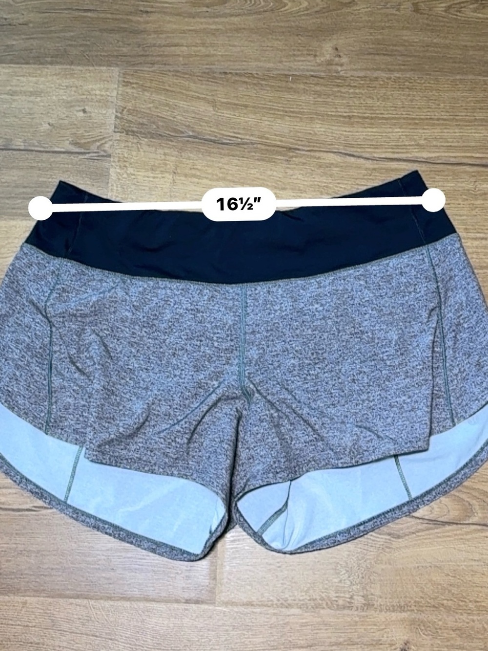 lululemon Speed Up Gray/Black Run Shorts Size 10 - Picture 7 of 11